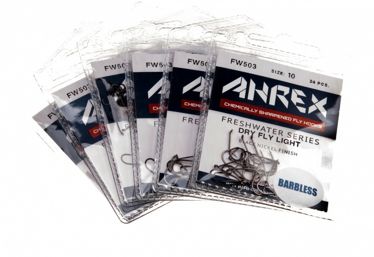 Ahrex Fw503 Dry Fly Light Barbless #10 Trout Fly Tying Hooks